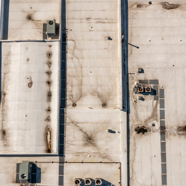 Rooftop HVAC Inspection Photo via UAS/Drone Image