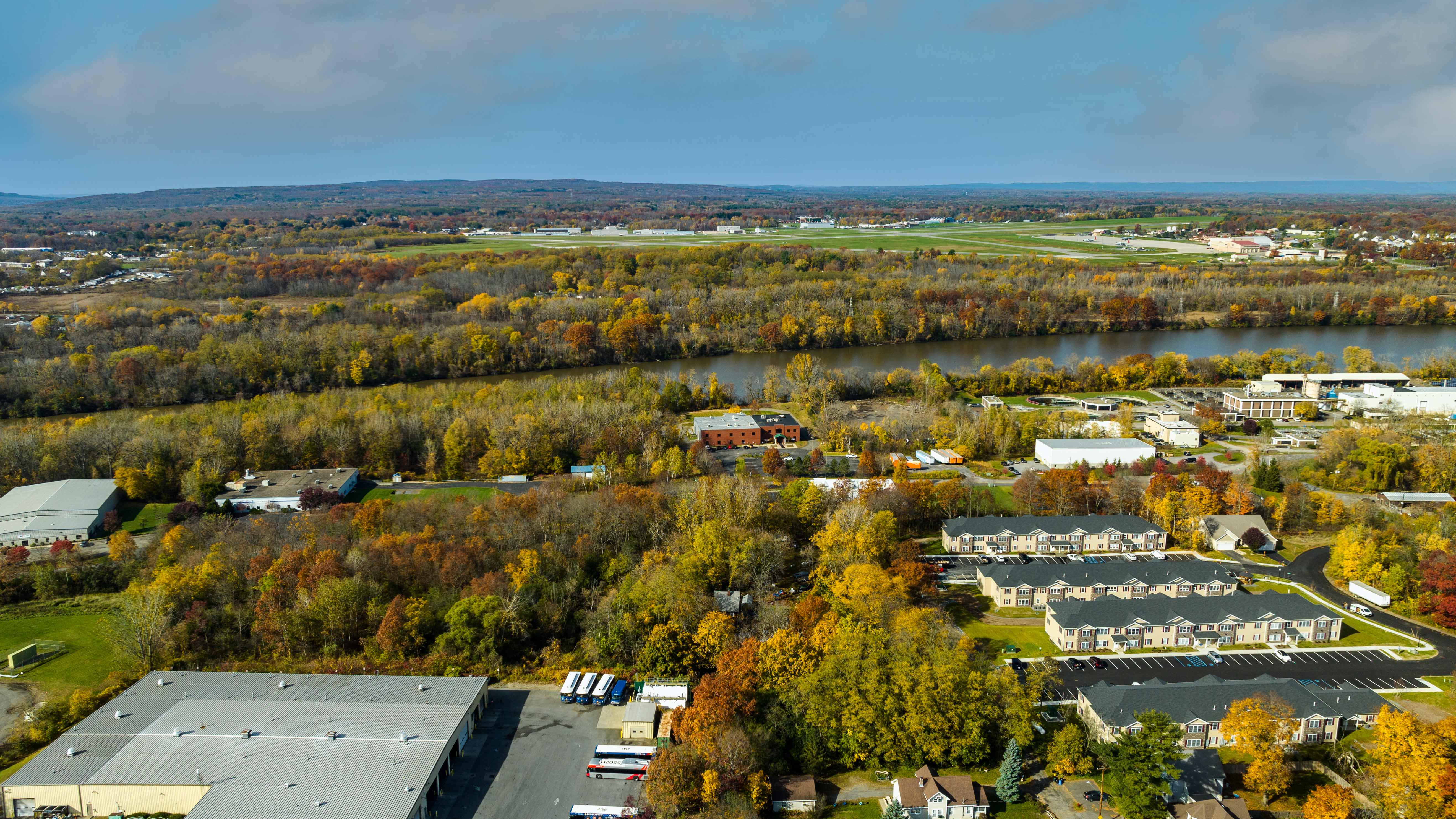 UAV view of Schenectady Airport from Schenectady