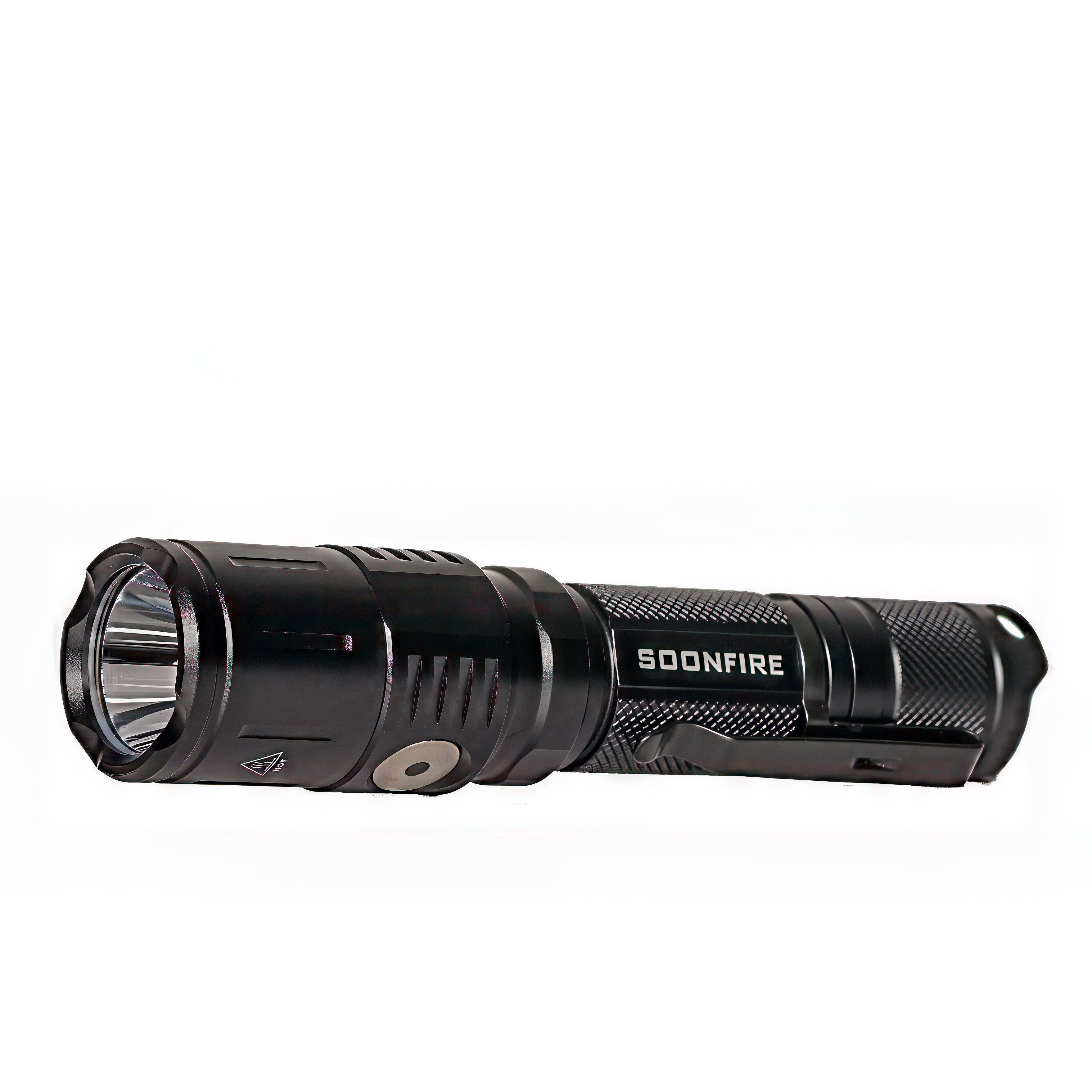 Tactical flashlight on white background - shot in studio Image