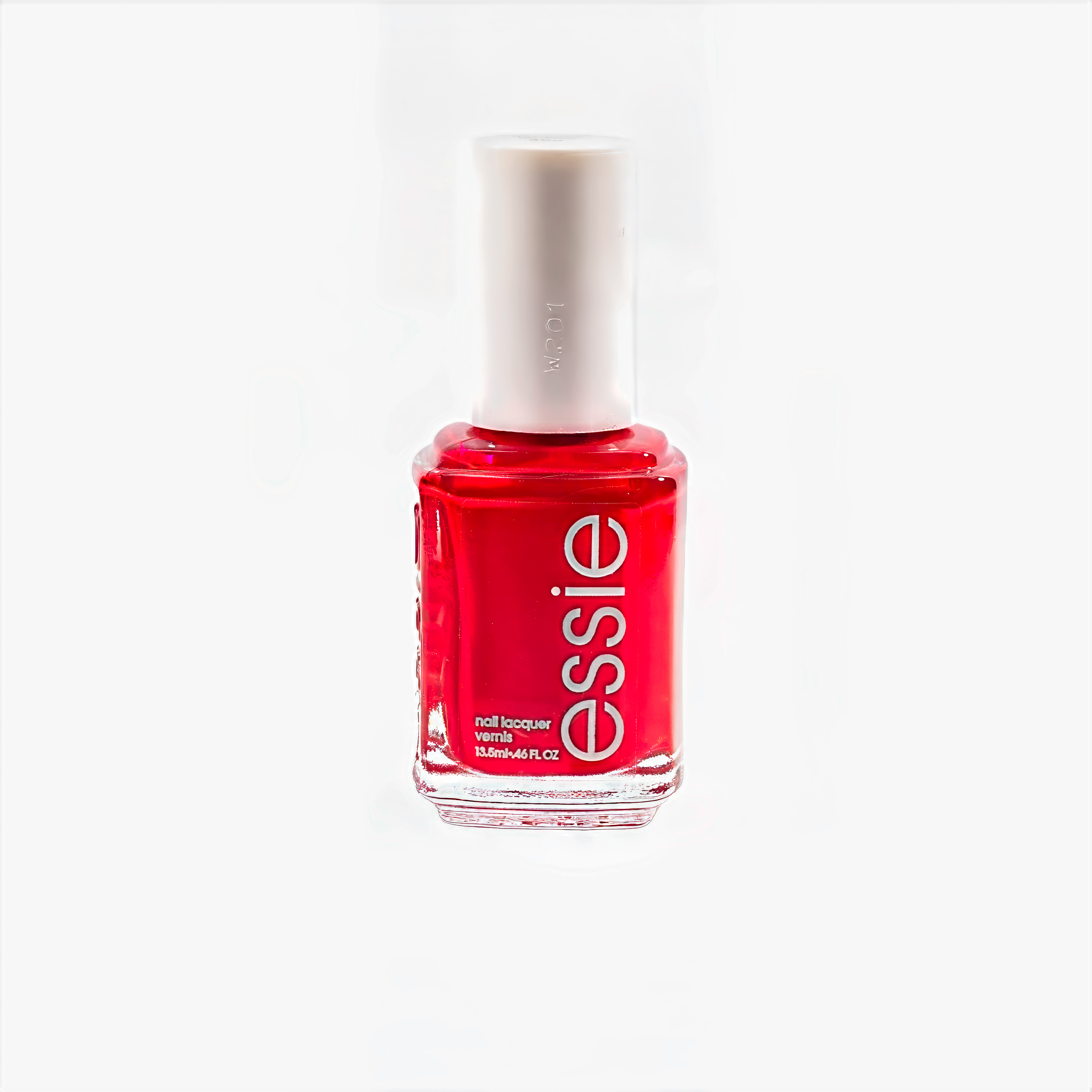 Red nail polish on white background - shot in studio Image