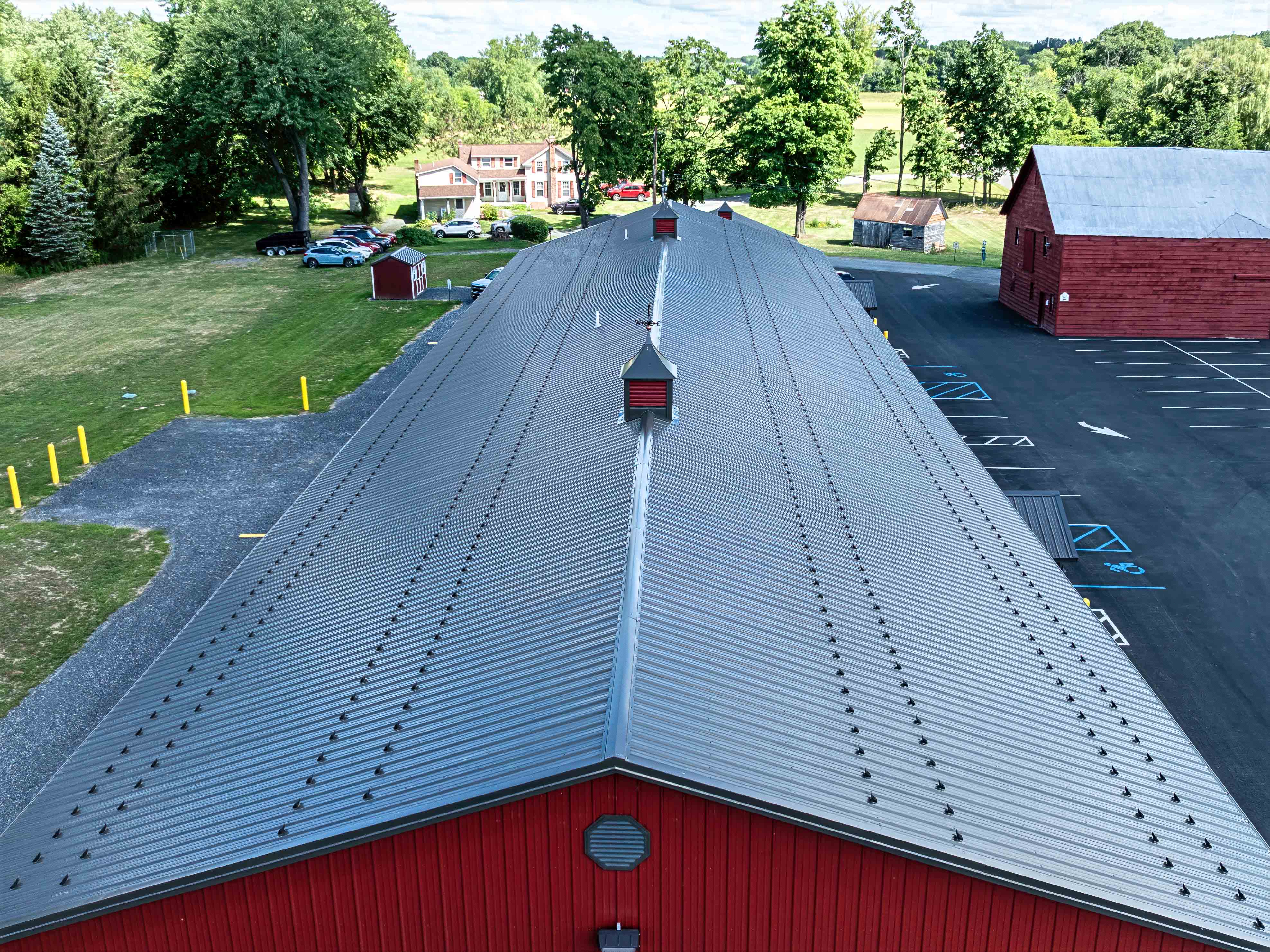 Willow Creek Metal Materials - composite shot on location via UAV platform Image