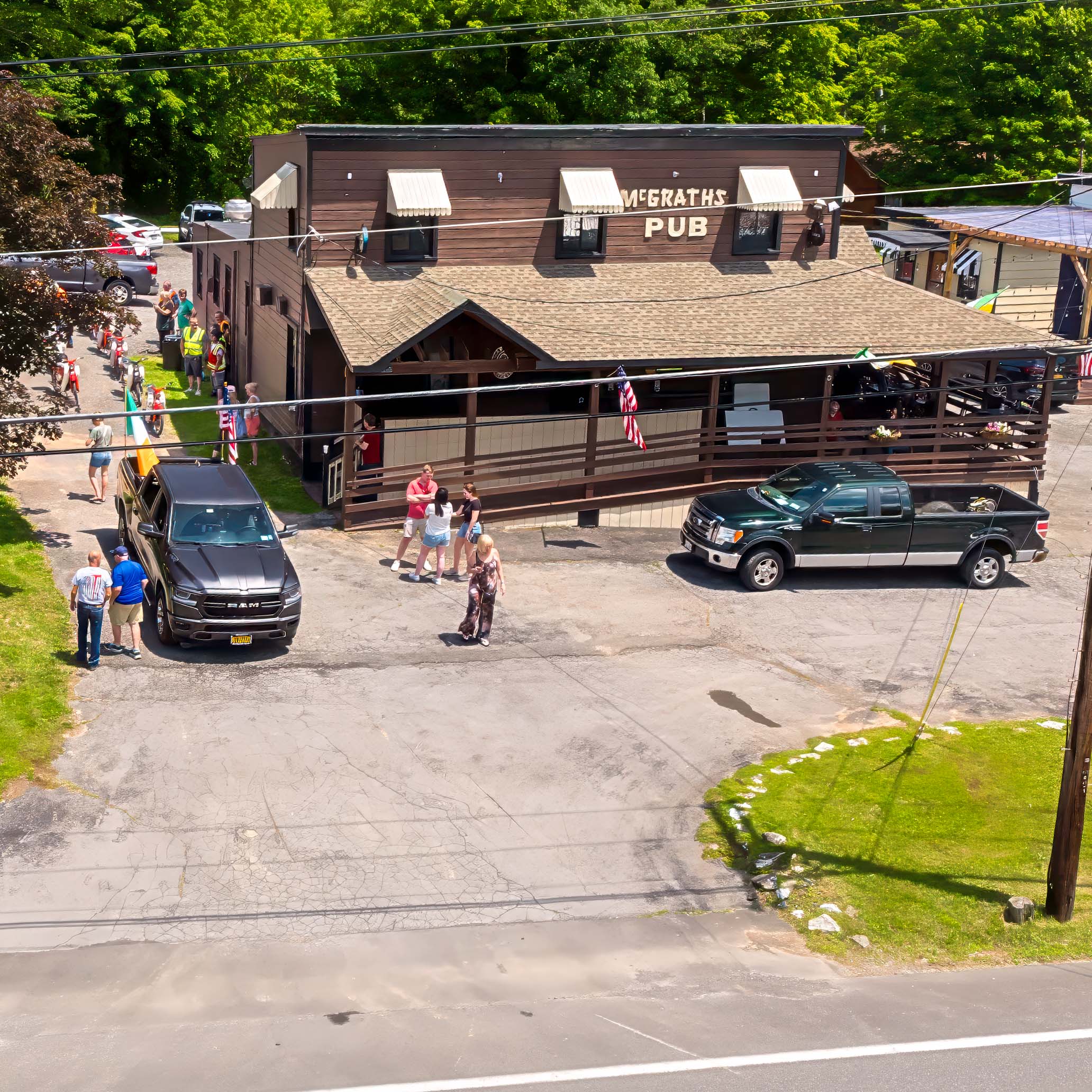 Special Event: Honda 50 NY Run NY Honda 50 Club Run Start - aerial view Catskills region NY - rcm Imaging