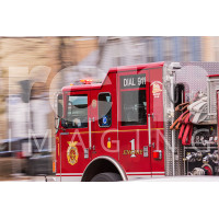 Albany FD Engine 1 Responding - editorial photo