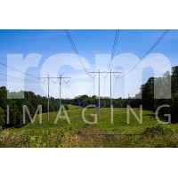 High power electrical distribution lines - rural setting
