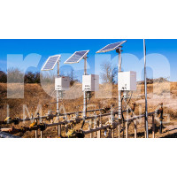 Solar power for natural gas well flow meters